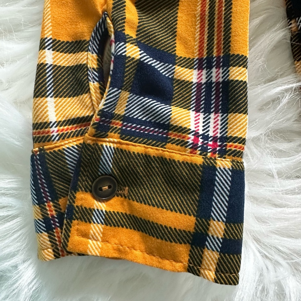Derek Heart Plaid Button-Up Mini Dress with Belt Size Medium - Picture 5 of 6